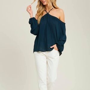 Double cold shoulder blouse